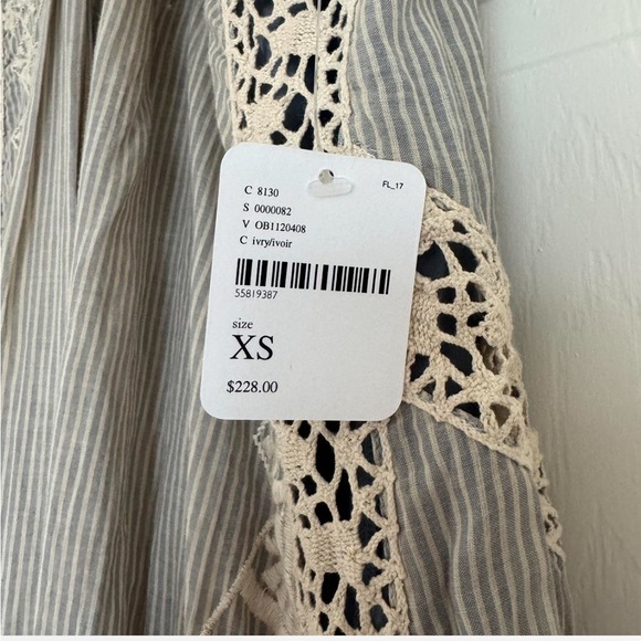 Free People blue striped and lace maxi dress - Picture 9 of 10